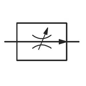 Régulateur de débit hydraulique compensé à deux voies