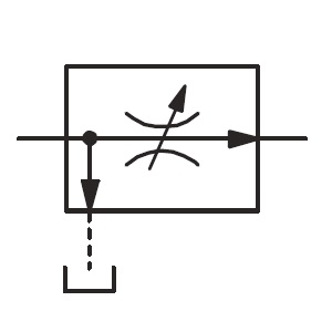 Régulateur de débit hydraulique compensé à trois voies